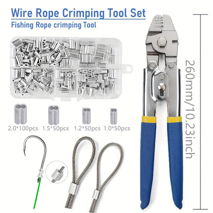 Premium Aluminum Crimping Tool Set for Fishing Lines and Cables