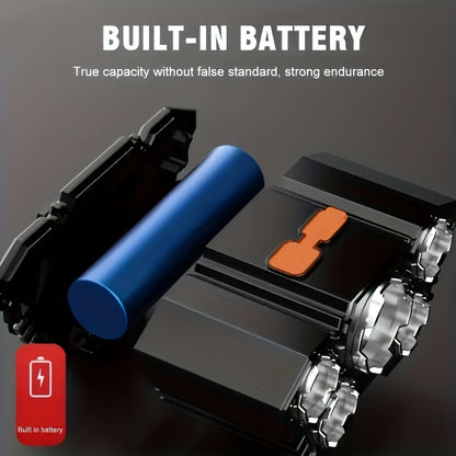 Rechargeable LED Headlamp with 5 Bright LEDs for Outdoors